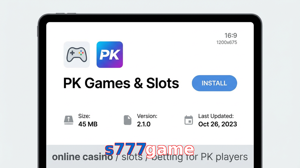 Game list for S777game gameapk section